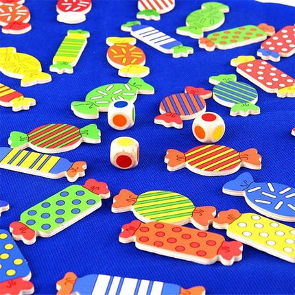 Extrokids Wooden Funny Candy memory matching training Game toy for Children - EKT1418