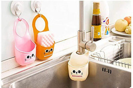 Mini Sink Storage Basket Hanging Bag Water Tank Shelf Organizer for Toilet Kitchen Sponge Soap Gadg