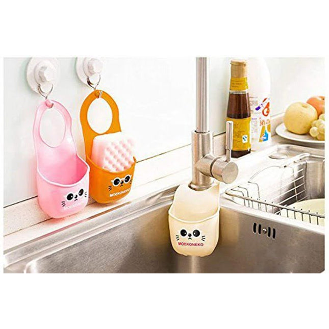 Mini Sink Storage Basket Hanging Bag Water Tank Shelf Organizer for Toilet Kitchen Sponge Soap Gadg