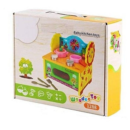 Extrokids Wooden Pretend PlaySet Kitchen Set Educational Toys for Kids - EKR0004