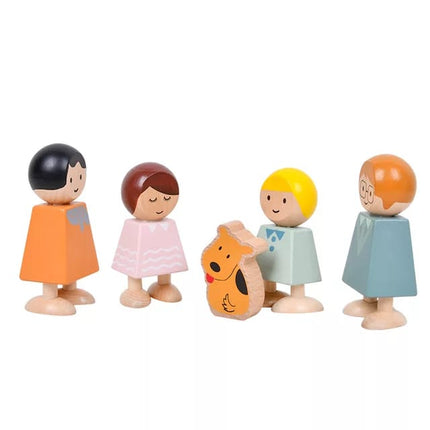 Wooden Happy family Blocks - EKT2084