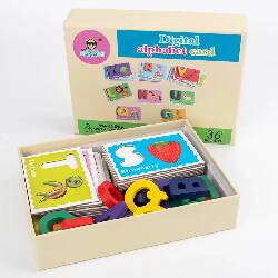 Wooden Alphabet Card Game