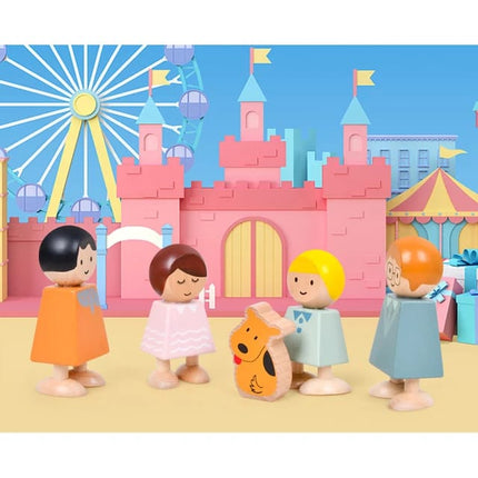 Wooden Happy family Blocks - EKT2084