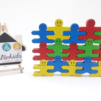 -Wooden Balance Villain Blocks - EKT0621