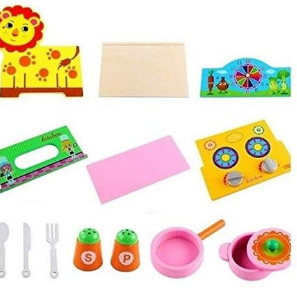 Extrokids Wooden Pretend PlaySet Kitchen Set Educational Toys for Kids - EKR0004