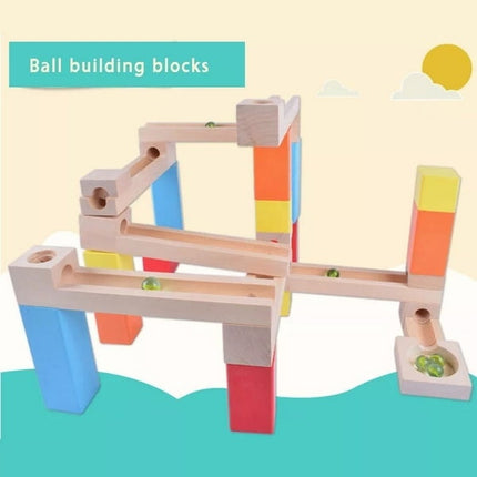 Extrokids Exclusive Wooden Construction marble Slider puzzle Toy For kids - EKT1406