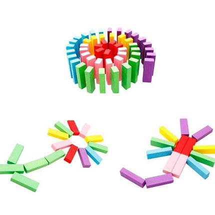 -Wooden Jenga Blocks - Color - EKT0625