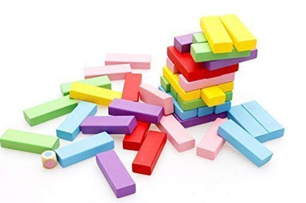 -Wooden Jenga Blocks - Color - EKT0625