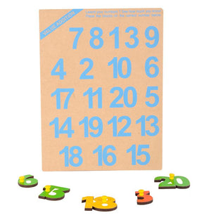 1-20 Number Shape Tray (With Knobs)