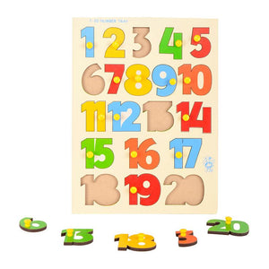 1-20 Number Shape Tray (With Knobs)