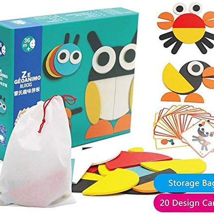 -Wooden Geo Animal Puzzle - EKT0630