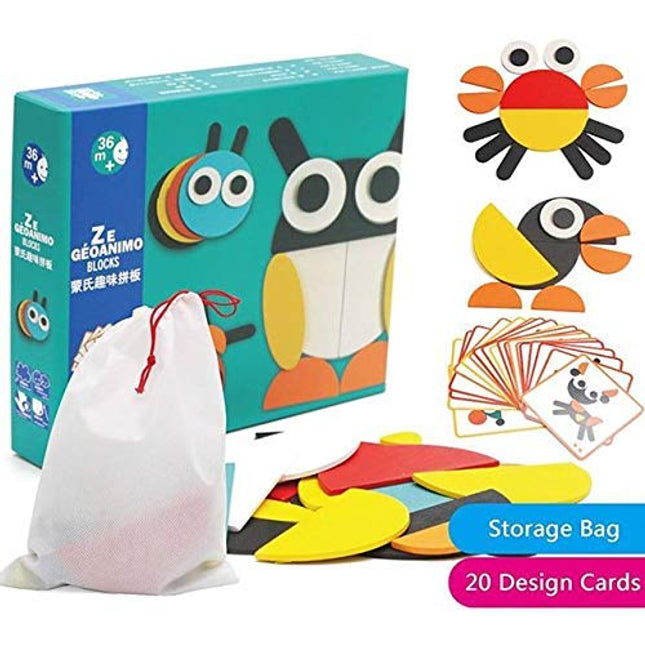 -Wooden Geo Animal Puzzle - EKT0630