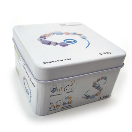 Extrokids Wooden Geometry Block Game Toy Geo Lacing Beads - EKT1896M