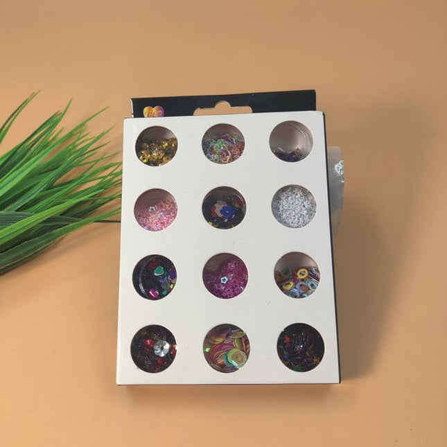 12 in 1 sequins - with box - EKC1989