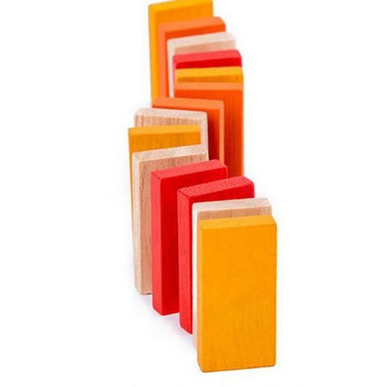 Extrokids Wooden Geometry Block Game Toy Domino Race - EKT1896K