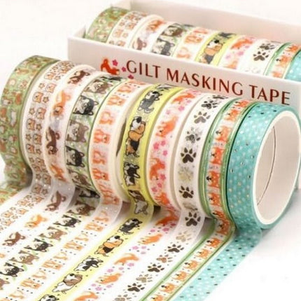 Extrokids Masking Tape Set Gilt Decorative Craft Tape for DIY Scrapbooking - EKC1794
