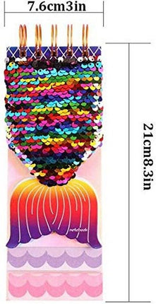Designer Combo of 1 Mermaid Spiral Diary and 1 Mermaid Scale 6in 1 Pen Assorted Colour Return Gifts