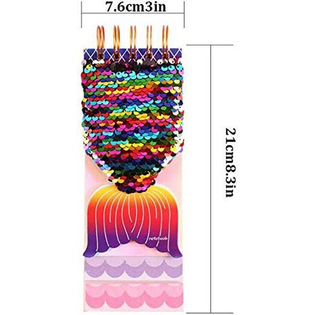 Designer Combo of 1 Mermaid Spiral Diary and 1 Mermaid Scale 6in 1 Pen Assorted Colour Return Gifts