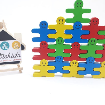 -Wooden Balance Villain Blocks - EKT0621