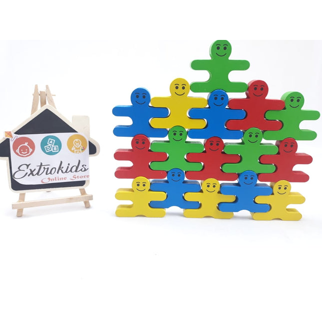 -Wooden Balance Villain Blocks - EKT0621