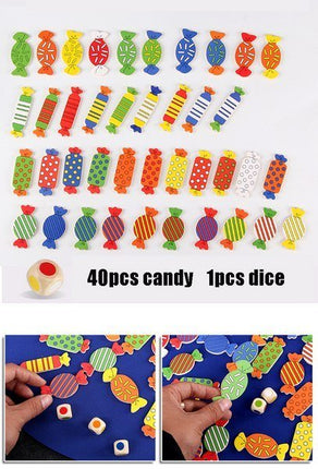 Extrokids Wooden Funny Candy memory matching training Game toy for Children - EKT1418