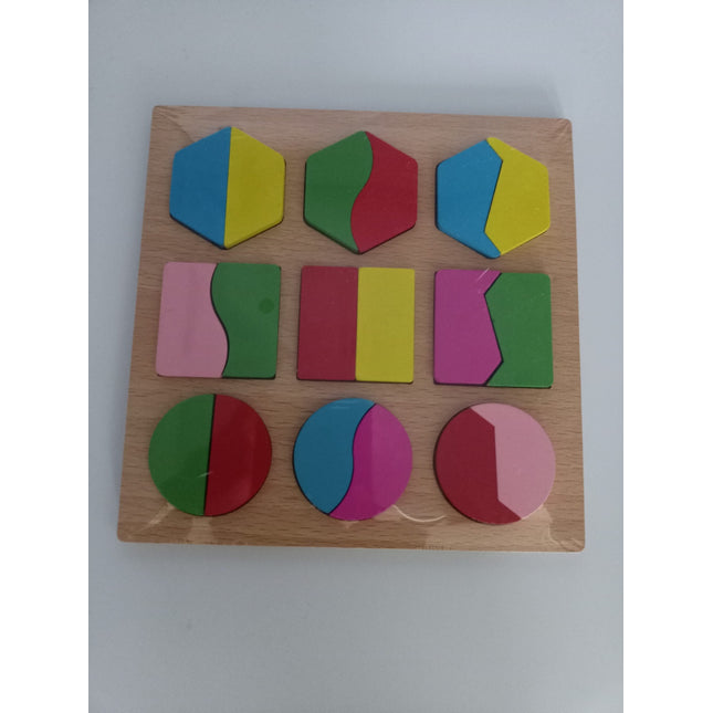 Extrokids Wooden Geometric Shapes Puzzle Toy - EKT2008