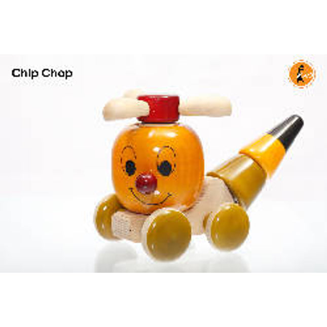 Wooden Push Helicopter