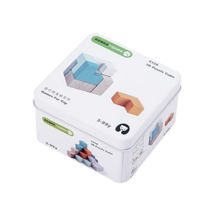 Extrokids Wooden Geometry Block Game Toy 3D Puzzle Cube - EKT1896L