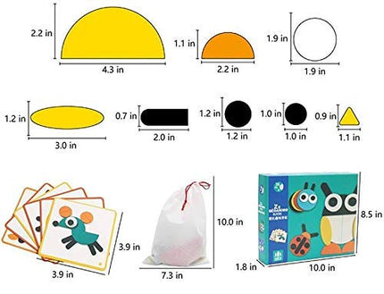 -Wooden Geo Animal Puzzle - EKT0630