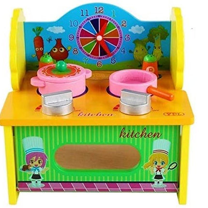 Extrokids Wooden Pretend PlaySet Kitchen Set Educational Toys for Kids - EKR0004