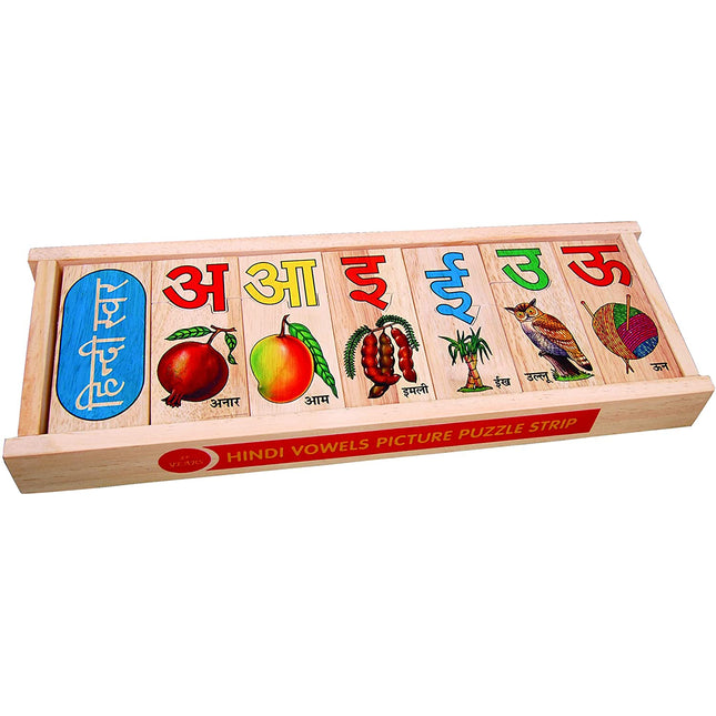 HINDI VOWELS PICTURE PUZZLE STRIP