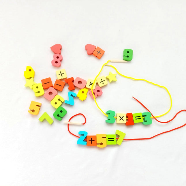 Extrokids Wooden Fruit Bead Lacing Toy Stringing Beading Game - EKT1914A