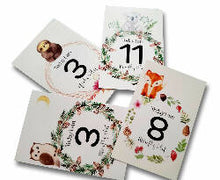 Load image into Gallery viewer, Jungle Safari theme Baby milestone cards- Pack of 32
