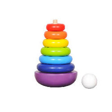 Load image into Gallery viewer, Wooden Rainbow Wobbly Stacker
