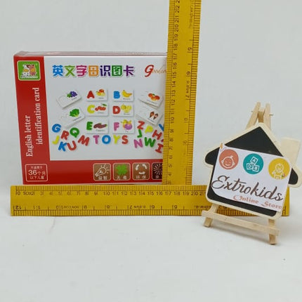 Wooden Alphabet Learning Kit - Letter matching card Game - EKT1045