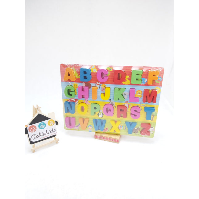 Wooden Chunky Alphabet - Colorful Board - EKT0632