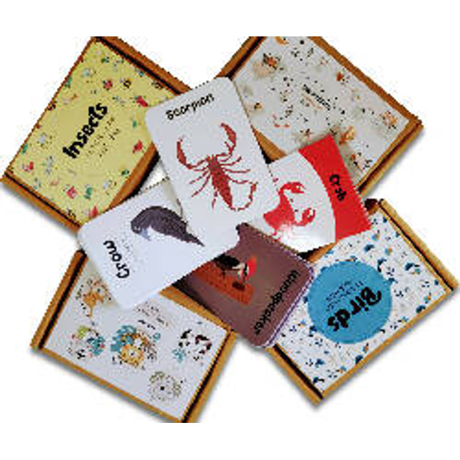 Animals world flashcards combo pack (animals, birds, insects and sea animals)