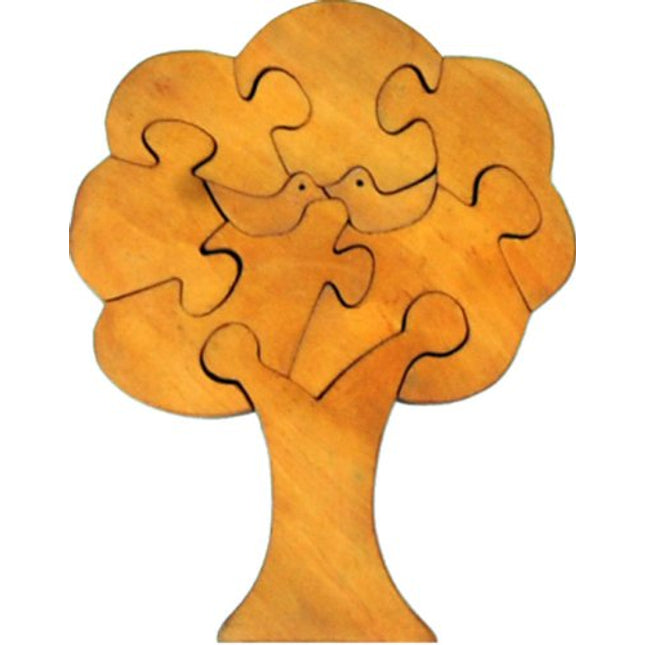 TREE-COLOURED (9 PCS. JIGSAW PUZZLE) NATURAL FINISH