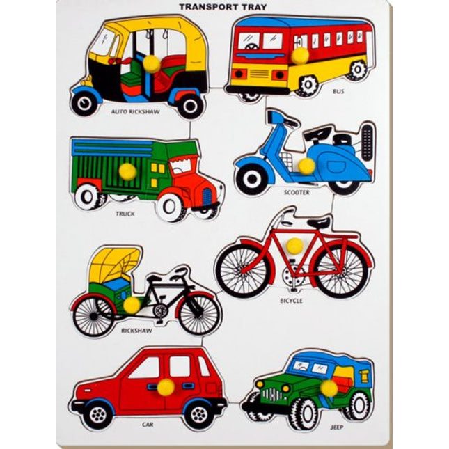 VEHICLES-BUS TRAY -LARGE WITH BIG KNOB