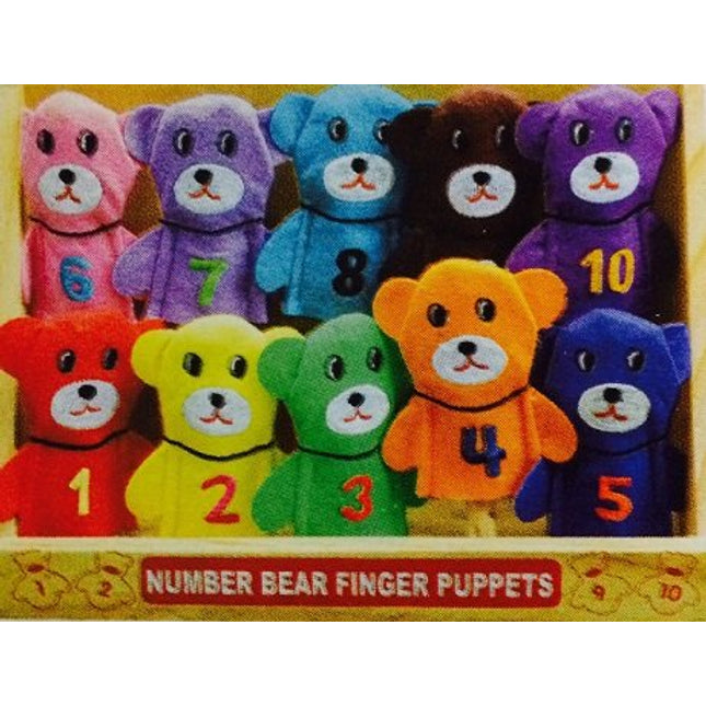 NUMBER BEAR FINGER PUPPETS (SET OF 10 PCS.)