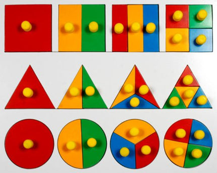 INSET SHAPE FRACTION BOARD WITH KNOB