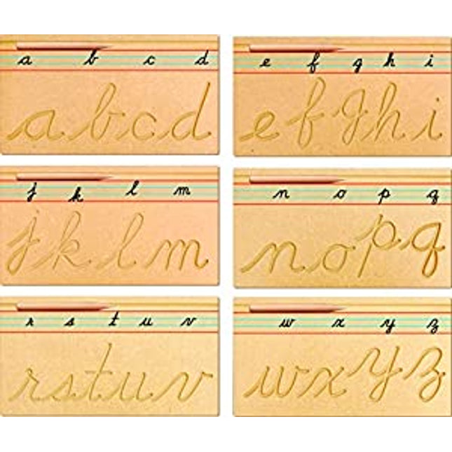 FINGER CARVING ALPHABET BOARD CURSIVE WRITING (SET OF 2 TRAY)