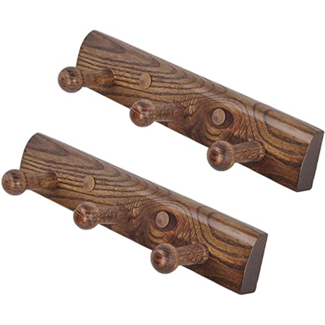 WOODEN HANGER-NATURAL FINISH (3 PEGS)