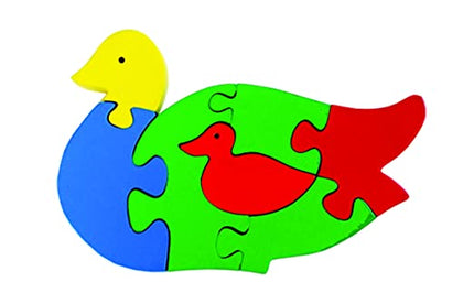 SWAN-COLOURED (7 PCS. JIGSAW PUZZLE) NATURAL FINISH