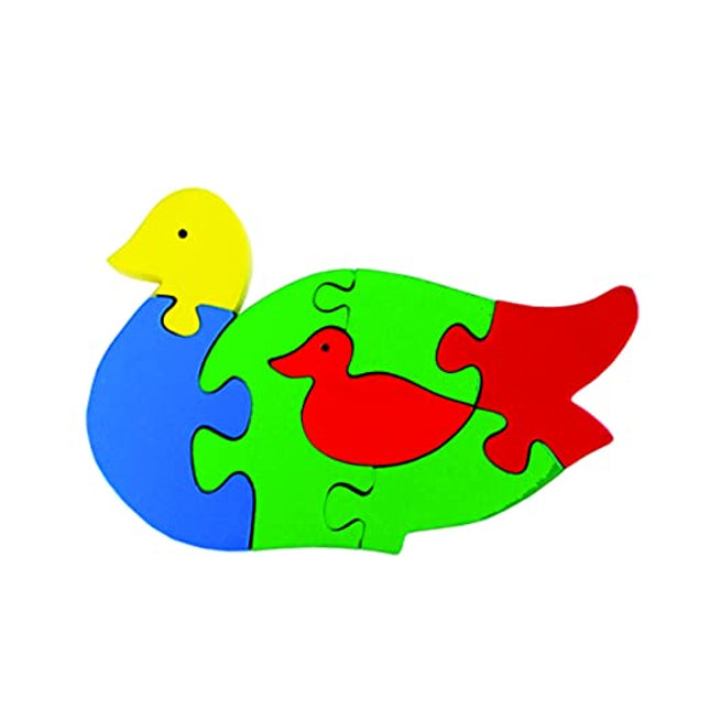 SWAN-COLOURED (7 PCS. JIGSAW PUZZLE) NATURAL FINISH