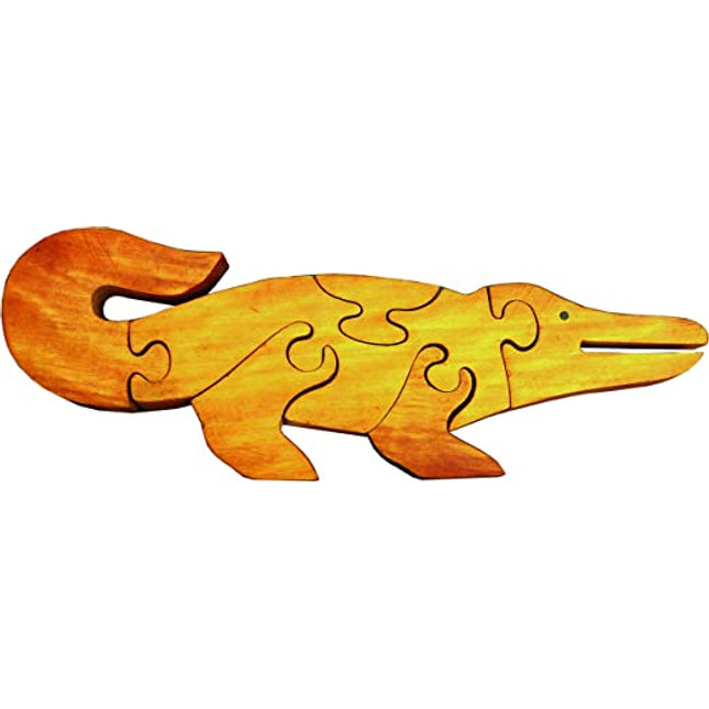 CROCODILE (6 PCS. JIGSAW PUZZLE) NATURAL FINISH