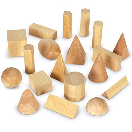 GEOMETRICAL SOLIDS-LARGE (SET OF 10 PCS.) NATURAL