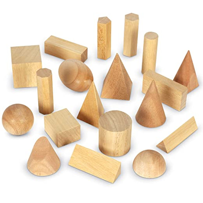 GEOMETRICAL SOLIDS-LARGE (SET OF 10 PCS.) NATURAL