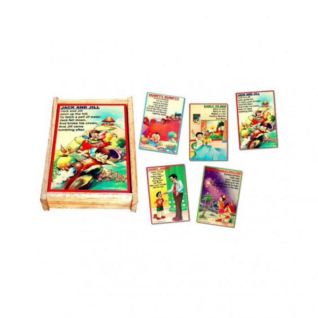 RHYMES-ENGLISH-JACK AND JILL (SET OF 5 RHYMES IN WOODEN BOX)