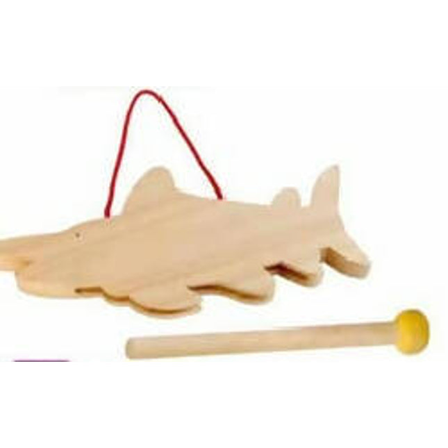 WOODEN GONG-SHARK SHAPE